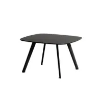 table basse - solapa fenix 60x60 noir plateau fenix® mat, pieds fibre de verre et polypropylène l 60 x p 60 x h 36 cm