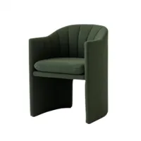 petit fauteuil - loafer sc24 tissu vidar, structure bois, rembourrage mousse hr et ouate de polyester vert 972