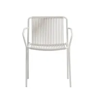 petit fauteuil - tribeca 3665 blanc acier finition époxy, pvc