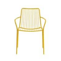 petit fauteuil - nolita 3656 acier finition époxy jaune