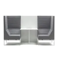 fauteuil lounge - stripes composition h tissu camira blazer, mousse polyuréthane, métal peint, mélamine surrey cuz1e