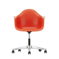 fauteuil de bureau - eames plastic armchair pacc rouge coquelicot re