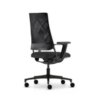 fauteuil de bureau - connex2 dossier résille noir assise tissu chicago, dossier résille, polypropylène, aluminium noir