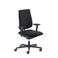 fauteuil de bureau - black dot noir tissu nova, polypropylène, aluminium noir