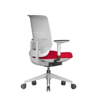 fauteuil de bureau - trim serie 40 tissu newport, polypropylène, polyamide blanc/ rouge