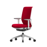 fauteuil de bureau - trim serie 50 tissu phoenix, polypropylène et fibre de verre, polyamide blanc/ rouge