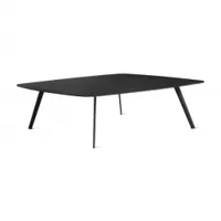 table basse - solapa fenix 120x120 noir plateau fenix® mat, pieds fibre de verre et polypropylène l 120 x p 120 x h 30 cm