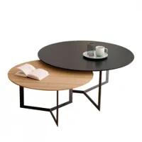table basse - kabi graphite ø 80 cm, h 37 cm