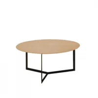 table basse - kabi chêne naturel ø 80 cm, h 37 cm