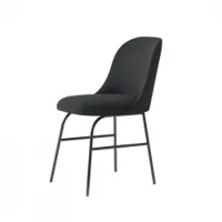 chaise - aleta noir 9035 / noir vinyl valencia, acier laqué en polyester thermodurcissable