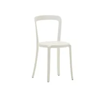 chaise - on & on blanc l 40,4 x p 45,1 x h 78,5 cm, assise h 50 cm  pet recyclé