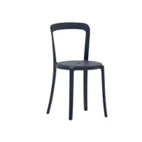 chaise - on & on bleu marine l 40,4 x p 45,1 x h 78,5 cm, assise h 50 cm  pet recyclé