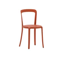 chaise - on & on l 40,4 x p 45,1 x h 78,5 cm, assise h 50 cm  pet recyclé  orange corail
