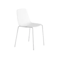 chaise - maarten plastic 4 pieds blanc
