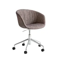 fauteuil de bureau - about a chair aac 53 soft tissu swarm, aluminium poli swarm multicolore