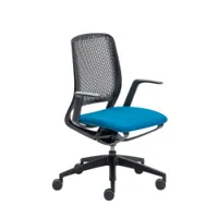 fauteuil de bureau - se:motion assise rembourrée tissu gabriel fame, polypropylène bleu 67004/ structure noire