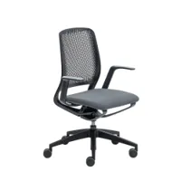 fauteuil de bureau - se:motion assise rembourrée tissu gabriel atlantic, polypropylène anthracite 60025/ structure noire