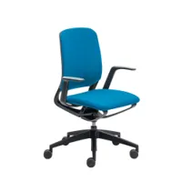 fauteuil de bureau - se:motion assise et dossier rembourrés tissu gabriel fame, polypropylène bleu 67004/ structure noire