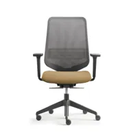 fauteuil de bureau - dot.home colour edition dossier résille meci noir, cadre noir, assise tissu just, polyamide just 72502 1d eco