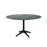 table - zen black ø 120 x h 74 cm marbre verde alpi