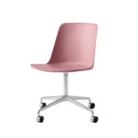 fauteuil de bureau - rely hw21 rose aluminium poli