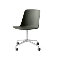 fauteuil de bureau - rely hw21 aluminium poli vert bronze