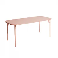 table et table basse extérieur - week-end rectangulaire rose l 180 x p 85 x  h 75 cm