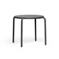 table et table basse extérieur - toní bistreau anthracite ø 80 x h 76 cm