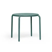 table et table basse extérieur - toní bistreau vert pin ø 80 x h 76 cm