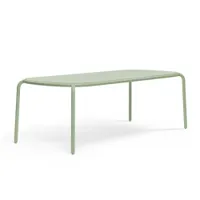 table et table basse extérieur - toní tablo 8 personnes vert brouillard l 220 x p 99 x h 76 cm