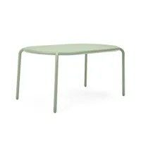 table et table basse extérieur - toní tavolo 6 personnes vert brouillard l 160 x p 90 x h 76 cm