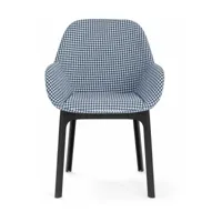 chaise avec accoudoirs bleu clap - kartell