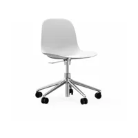 chaise de bureau en aluminium et pp blanc form - normann copenhagen