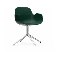 chaise avec accoudoirs en aluminium et pp vert form - normann copenhagen