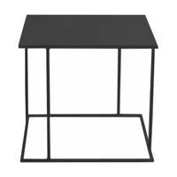 table d'appoint carré en métal noir walt - custom form