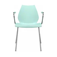 chaise avec accoudoirs bleu clair maui - kartell