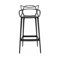 chaise de bar noire 75 cm masters - kartell