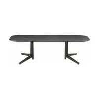 table basse effet marbre noir 180x90 multiplo - kartell
