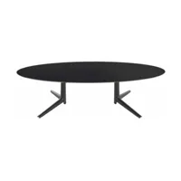 table basse ovale noire 192x118 multiplo - kartell