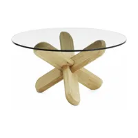 table basse en chêne et verre ding glass/oak - normann copenhagen