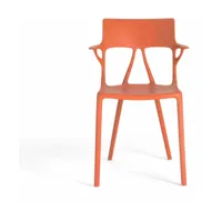 chaise avec accoudoirs orange a.i - kartell