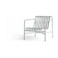 fauteuil de jardin lounge en métal gris galvanisé palissade - hay