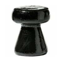 table d'appoint ou pouf en céramique noir inout 44 - gervasoni