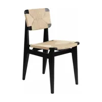 chaise en papier tissé et bois de chêne noir c-chair - gubi