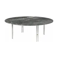table basse ronde en marbre gris et base chromée 100 cm ioi  - gubi