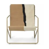 fauteuil pour enfant noir et terre en métal beige desert - ferm living