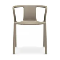 chaise avec accoudoirs en polypropylène beige air - magis