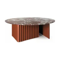 table basse ronde terracotta l en marbre plec - rs barcelona