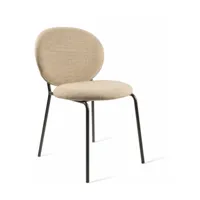 chaise en métal et tissu beige simply - pols potten