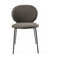 chaise en métal et tissu gris simply - pols potten